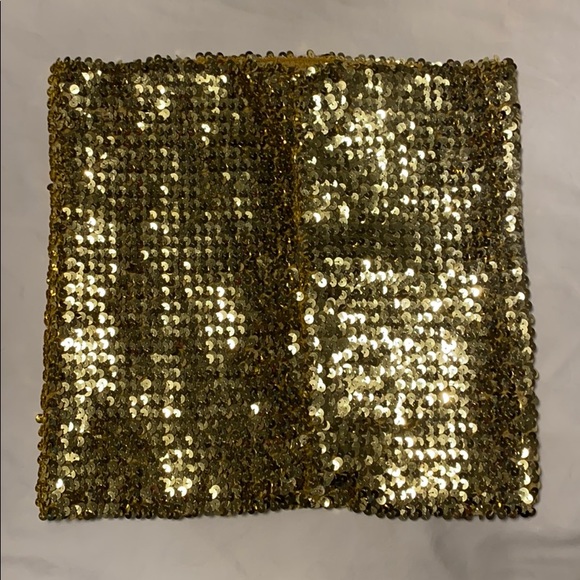 EUC gold sequin top / mini skirt - Picture 2 of 4